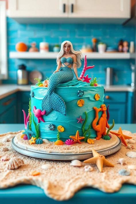 Planning a 6th birthday party that kids will remember? Check out these 20 creative cake ideas that are sure to spark joy! From magical mermaid cakes to fun cartoon designs, you will find something unique for every child's taste. This collection features delightful themes perfect for playful 6-year-olds and allows their personalities to shine! Create the magic of a special birthday with cakes that wow their friends and family. Say goodbye to boring cakes and discover cheerful options that will brighten your event. Birthday Cake 6th Girl, Cake Designs For Kids Girl, 6th Birthday Cake Girl, 6th Birthday Cake Ideas, Sixth Birthday Cake, 6 Birthday Cake, Magical Cake, Children Birthday Cake, Creative Cake Ideas