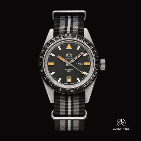 OW watches since 1956 | Interesting Watches, Tool Watch, Swiss Automatic Watches, Swiss Watch Brands, Diving Watch, Slide Rule, Diver Watch, Affordable Watches, Aviator Watch