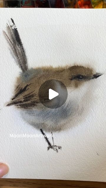 Winnie WATERCOLOR ARTIST on Instagram: "💕Here is the painting process of a littlelbird in Watercolor💕 I hope you enjoy it! If you are interested in watching more detailed tutorials, please check my Youtube channel. Link in bio. #watercolorbird #birdwatercolor #birdpainting #watercolorprocess #watercolorprocessvideo #paintingprogress #paintingtutorial #paintingvideo #watercolorvideo #cutebird #watercolorart #watercolorsketch ##watercolorartists #artoftheday#artworkdaily #torontoartist #toronto Andrew Wyeth Watercolor, Watercolor Birds Tutorial, Water Paint Art, Abstract Art Paintings Acrylics, Watercolor Birds, Watercolor Video, Painting Templates, Watercolor Painting Techniques, Watercolor Art Lessons