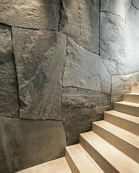 Stone Cladding Interior, Room Wall Decoration Ideas, Artificial Stone Wall, Rock Veneer, 3d Stone Wall, Stone Veneer Wall, Stairs Wall, Gorgeous Living Room, Modern Restaurant Design