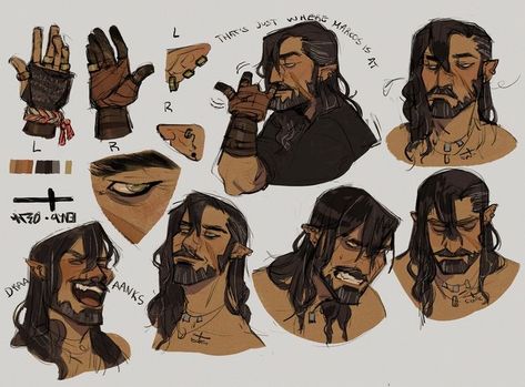 Red Reference, Concept Art Character Design, Men With Long Hair, Art Character Design, 얼굴 드로잉, Concept Art Character, Character Design Male, Fantasy Inspiration, Character Design References