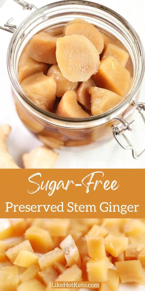 Ginger Syrup Recipe Healthy, Diy Ginger Syrup, How To Pickle Ginger Root, Spicy Ginger Simple Syrup, Keto Candied Ginger, Can You Freeze Ginger Root, Ginger Chews Recipe, Ginger Candy Recipe, Crystalized Ginger Recipe