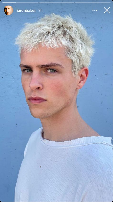 Men’s Short Spiky Haircut, Short Platinum Blonde Hair Men, Short Alternative Hair Men, Grunge Mullet Men, Spiky Short Hair Men, Mens Buzzed Hairstyles, Platinum Blonde Men, Blonde Short Hair Men, Punk Haircut Men