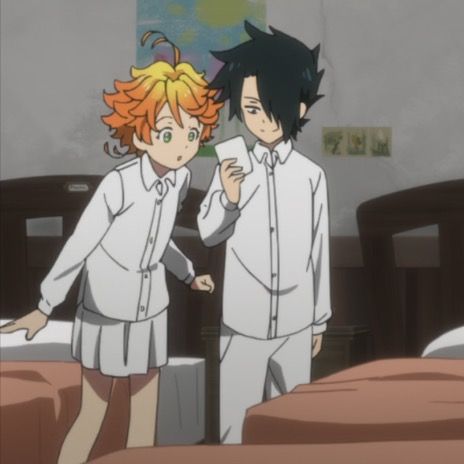 Promise Neverland Emma, Promised Neverland Emma, Ray Emma, Emma Promised Neverland, Ray And Emma, Emma And Ray, Emma The Promised Neverland, Promised Neverland, Neverland Art