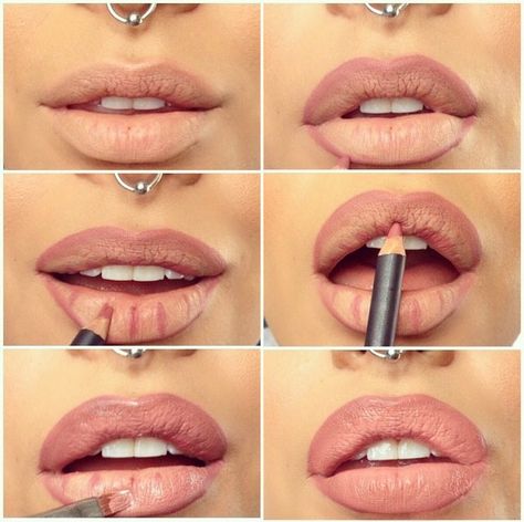 How to properly over line your lips via @lora_arellano Kylie Jenner Lips, Makeup Tip, Lip Tutorial, Kim K Style, Jessie James, Kardashian Kollection, Lip Injections, Makeup Goals, Kendall And Kylie