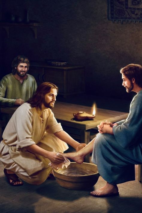 Washing Of Feet Jesus Last Supper, Jesus Last Supper, Jesus Love Images, Jesus Christ Illustration, Jesus Background, Christian Illustration, Who Is Jesus, Jesus Christ Painting, Jesus Christ Artwork