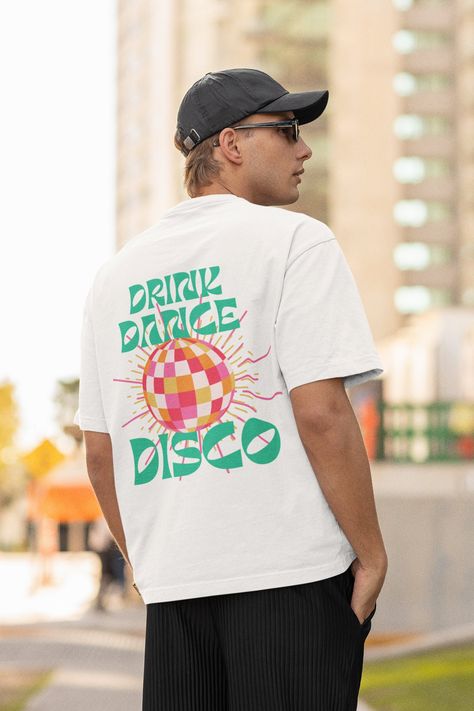 Vintage Disco Tshirt, Groovy T Shirt Designs, 70s T Shirts Vintage Tees, Retro T Shirt Designs, Music Shirt Design, Retro Disco Party, Disco Ball Graphic, Disco Dance Party, Dance T Shirt