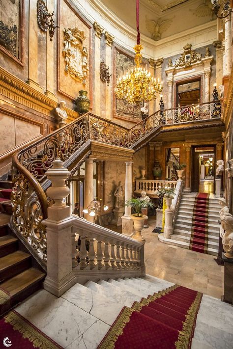 بيوت ملكية, Architecture Baroque, Palace Interior, Castles Interior, Baroque Architecture, Mansion Interior, Luxury Homes Dream Houses, Grand Staircase, Staircase Design