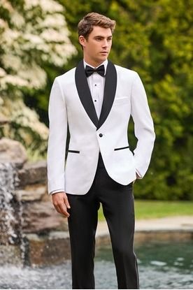 White Tux Jacket, Waterloo Iowa, Navy Tuxedos, White Tux, Der Gentleman, White Tuxedo, Aragon, Tuxedos, Gentleman Style