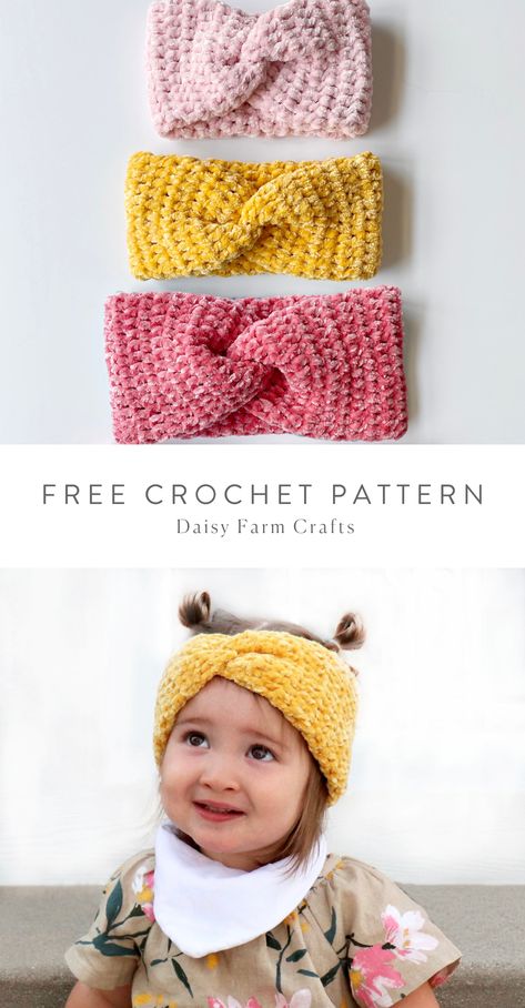 Crocheted Headbands, Crochet Ear Warmer Pattern, Crochet Headband Free, Crochet Colorful, Crochet Headband Pattern Free, Baby Headbands Crochet, Knit Headband Pattern, Crochet Baby Hat Patterns, Crochet Twist