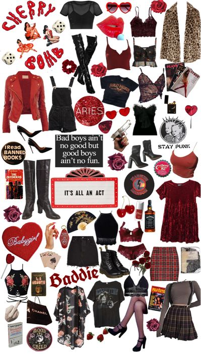 Raquelle Aesthetic Outfits, Cherry Bomb Outfits Casual, Cherry Astethic Outfit, Dark Cherry Aesthetic Outfit, Cherry Vibes Aesthetic, Cherry Aesthetic Outfits, Dark Lovecore Outfit, Cherry Clothes Aesthetic, Cherry Style Outfit