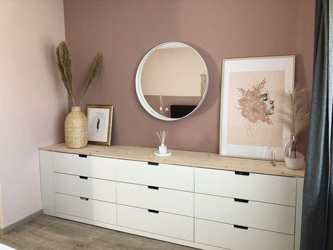 Nordli Ikea Bedroom, Nordli Bedroom Ideas, Ikea Inside, Nordli Ikea, Ikea Nordli, Luxe Bedroom, Bedroom Wall Colors, Diy Ikea, Dresser Decor