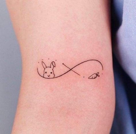 Mini Bunny Tattoo, Cool Nature Tattoos, Hase Tattoos, Nature Tattoo Ideas, Tattoo Van, Love Yourself Tattoo, Cool Nature, Private Tattoos, Forearm Band Tattoos