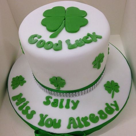 Good luck cake with added bling Good Luck Cake Ideas, Good Luck Cake, Miss You Already, Special Cakes, Special Cake, Cake Creations, Cake Inspiration, Cake Ideas, Good Luck