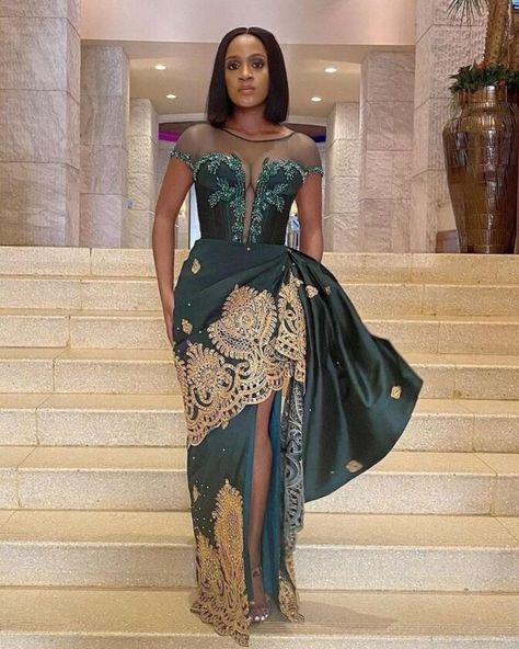 Wedding Dress Green, African Couple, Nigerian Dress, African Traditional Wedding Dress, Nigerian Lace Styles Dress, Nigerian Lace Styles, African Wedding Attire, Australian Style, Nigerian Fashion