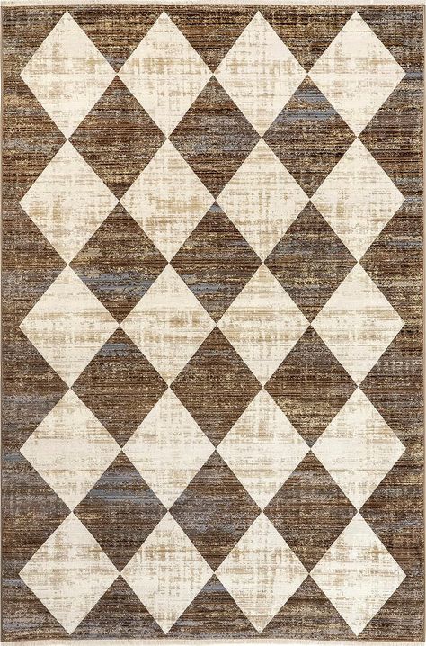 Charming Bedroom, Moody Vintage, Diamond Rugs, Checkered Rug, Pattern Rug, Clearance Rugs, Rugs Usa, Floor Covering, Beige Rug