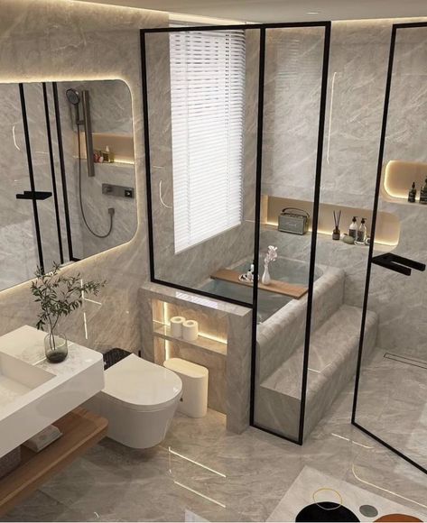 Small Space Bathroom Design, Bathroom Design Styles, Small Bathroom Interior, Modern Bathroom Remodel, Interior Design Your Home, Bathroom Decor Luxury, Washroom Design, Bathroom Design Decor, Bathroom Remodel Designs