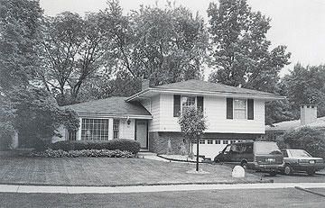 Raising the roof on a 1960s split-level home was the key to a more eye-pleasing gabled design. Replacing the old siding with shingles and stucco makes it hard to tell it's the same house. Split Level House Exterior, Tri Level House, Split Level Exterior, Split Level Remodel, Split Level Home, Family Room Addition, Greek Revival Home, Exterior House Remodel, Split Level House