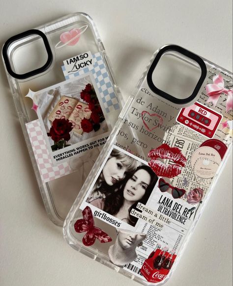 Taylor Swift, Lana Del Rey, red themed, butterfly, red lips, red album, diy phone case, customized phone case, indivisualhub Aesthetic Red Phone Case, Lana Del Rey Phone Theme, Lana Del Rey Phone Case, Lana Del Rey Coded, Lana Del Rey Red, Taylor Swift Phone Case, Taylor Swift Lana Del Rey, Phone Cover Stickers, Customized Phone Case