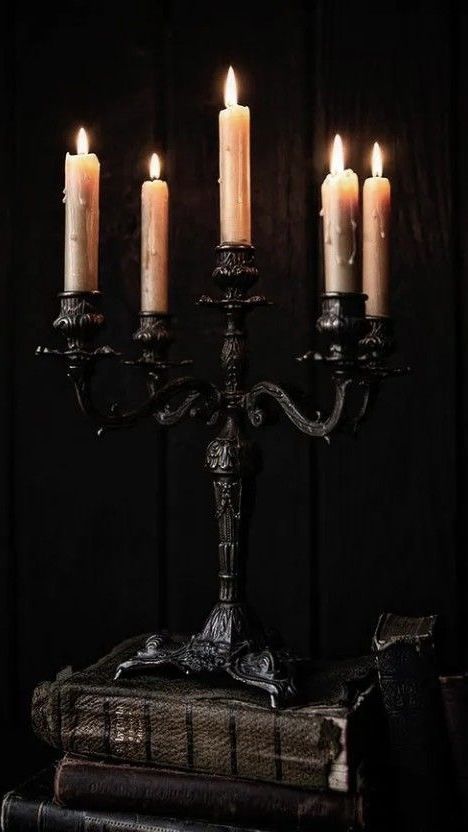 Gregorian Aesthetic, Morticia Adams Aesthetic, Romantic Gothic Aesthetic, Romantic Gothic Home Decor, Candle Opera, Candle Decor Bedroom, Gothic Wedding Decorations, Medieval Candle, Goth Candles