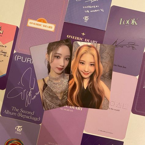 violet purple kiss photocards Purple Kiss Aesthetic, Kiss Aesthetic, Collection Aesthetic, Kpop Collection, Purple Kiss, Future Goals, Violet Purple, Photo Cards, Violet