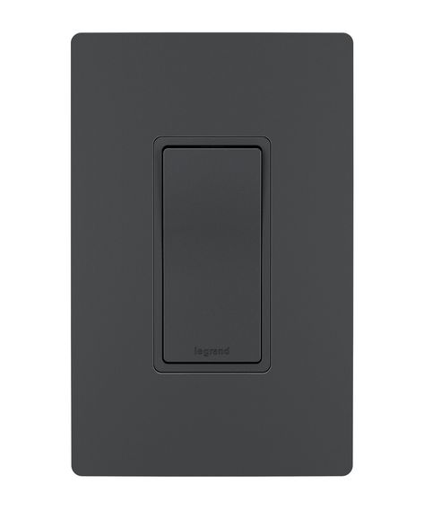 radiant 15A 4-Way Light Switch | Legrand Black Outlets, Designer Light Switches, Different Shades Of Black, Light Switches, Digital Timer, Lighting Trends, Light Switch, Plates On Wall, Color Coding