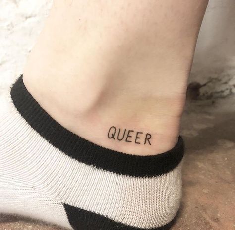 Subtle Pride Tattoo, Lgbtq Tattoos, Rave Tattoo, Lgbt Tattoo, Gay Tattoo, Pride Tattoo, Basic Tattoos, Awareness Tattoo, Rainbow Tattoos