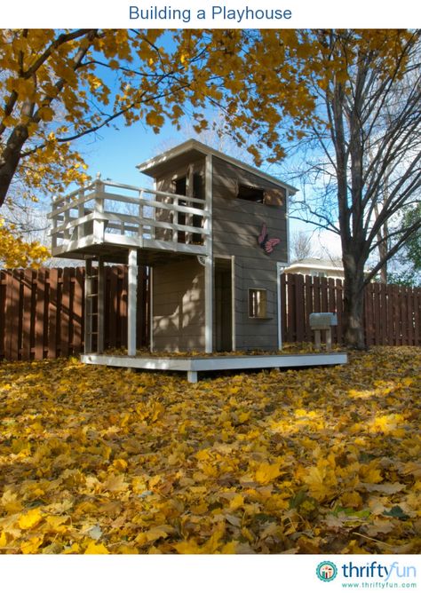 Building a Playhouse 2 Story Playhouse, Kids Playhouse Plans, Swing Set Plans, Outside Playhouse, Playhouse Plan, Playhouse Plans, Backyard Playhouse, Build A Playhouse, Playhouse Outdoor