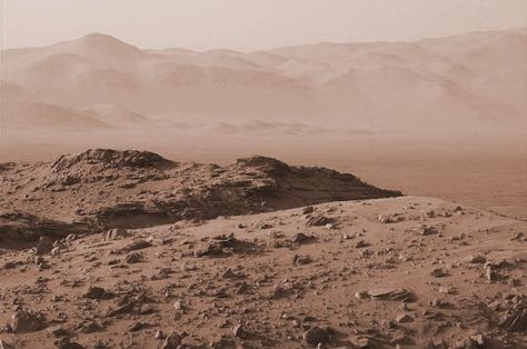 The Curiosity rover took this photo of the Martian landscape on July 12, 2016… Edit Assets, Martian Landscape, Matt Painting, Background References, Photoshop Work, Curiosity Rover, Scientific Discovery, Life On Earth, July 12