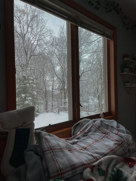 snowy december day Snow Outside Window Aesthetic, Snowy Window, Window Views, Winter Things, Winter Window, Winter Mornings, Window View, Its Cold Outside, It's Cold