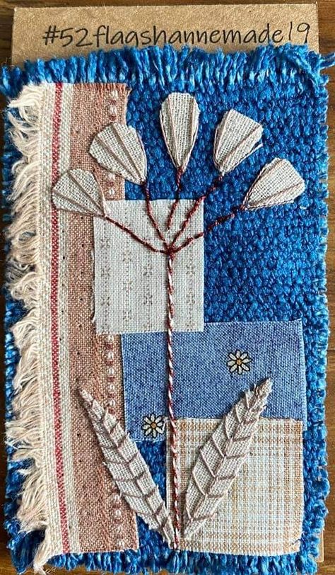 Textile Collage Art, Fabric Collage Ideas, Fabric Art Ideas, Fabric Art Tutorials, Recycled Fabric Art, Textile Art Projects, Boro Stitching, Textile Art Embroidery, Scrap Fabric Crafts