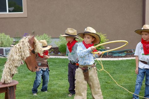 Farm Party Entrance Decor, Cowboy Birthday Party Games, Cowboy Party Games, Rodeo Games, Halloween Cowboy, Rodeo Birthday Parties, Western Games, Cowboy Theme Party, Wild West Party