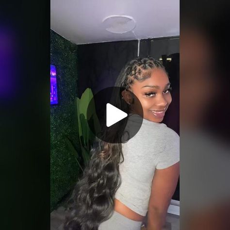 Rubber Band In Front Braids In Back, Rubberband Hairstyles Wig, Rubber Band In Front Weave In Back, Rubber Band Quick Weave, Criss Cross Hairstyle Rubber Bands Weave, Rubber Band Half Up Half Down Hairstyle, Criss Cross Rubber Band Quickweave, Quick Weave Half Up Half Down, Crisscross Rubberband Hairstyle