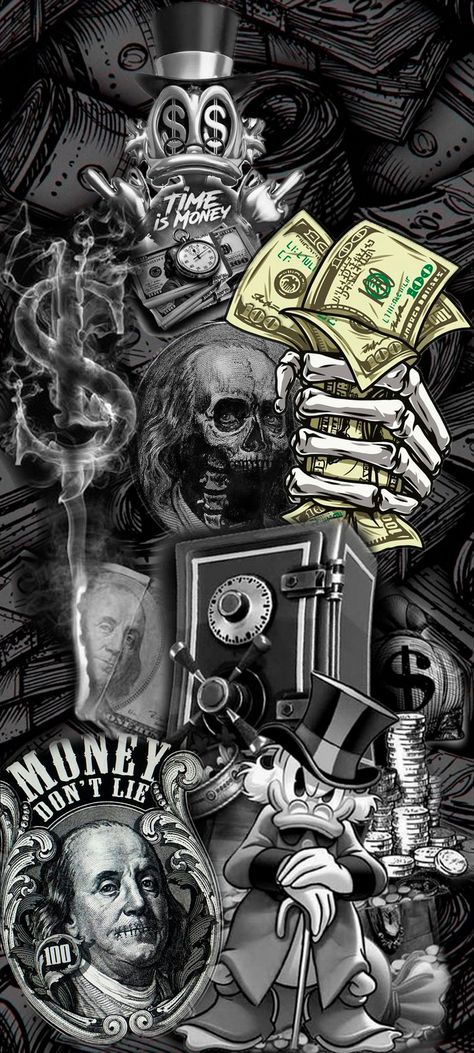 Money Art Wallpaper, Gangsta Wallpaper Iphone, Black Money Wallpaper, Time Is Money Wallpaper, Gangsta Wallpaper, Money Design Art, Dollars Money Wallpaper, Iphone Background Inspiration, Iphone Wallpaper Hd Original