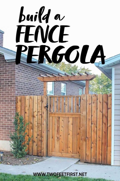 Mar 16, 2019 - Discover (and save!) your own Pins on Pinterest. Gate Pergola, Fence Pergola, Building A Gate, Build A Fence, Pergola Diy, Architecture Renovation, Cheap Pergola, Landscape Structure, Building A Pergola