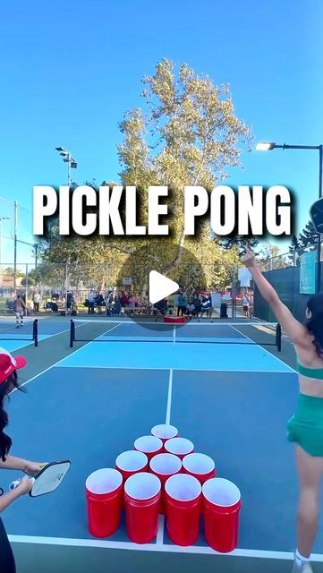 The Kitchen Pickleball on Instagram: "My god this is brilliant. 🥒🍺🏓  💁🏻‍♀️: @emmabrennecke  . . . . #pickleball #beerpong #pingpong #pickleballcourt #pickleballaddiction" Beer Pong Rules, Giant Beer Pong, Osu Game, Life Size Games, Pickleball Courts, Apple Cup, Beer Pong Tables, Pickleball Court, Pong Table