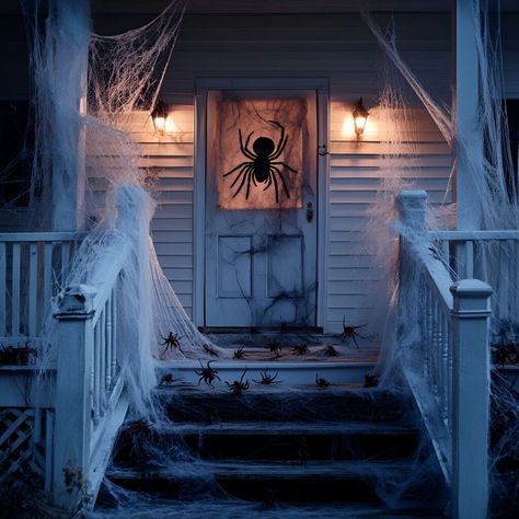 comment spiderweb to buy Halloween Spider Webs Decorations Indoor and Outdoor Halloween Spider Webs Decorations are a must-have for adding a creepy, haunted look to your space. Stretchable and easy to apply, these webs can cover furniture, walls, and outdoor areas to give the appearance of an abandoned, spooky setting. Paired with plastic spiders or other creepy crawlies, they create a chilling effect perfect for Halloween parties, haunted houses, or trick-or-treat setups. Durable and reusab... Front Porch Halloween Decorations, Front Porch Halloween, Porch Halloween, Fake Spider, Spider Web Decoration, Halloween Front Porch Decor, Cover Furniture, Halloween Porch Decorations, Halloween Front Porch