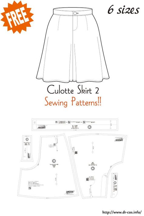 Baby Outfits Girl, Skort Sewing Pattern, Baby Outfit Ideas, Culottes Pattern, Skirt Pattern Free, Sewing Shorts, Skirt Sewing Pattern, Skirt Sewing, Outfits Girl