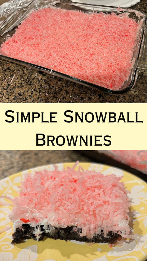 If you’re looking for an adorable sweet treat to serve at Easter (or in the springtime), this is the treat for you! These Snowball Brownes are so easy, the kids can help you make them! Best of all, they start with a box of brownie mix. Snowball Brownies Recipe, Sno Ball Brownies, Snowball Brownies, Snowball Cake Recipe, Snowball Cake, Unique Treats, Store Bought Frosting, Baking Quotes, Canned Frosting