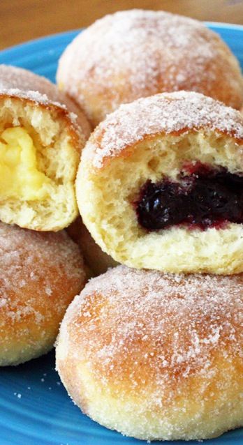 Healthy Custard, Paczki Recipe, Polish Donut, Jenny Can Cook, Baked Donut, Doughnuts Recipe, Polish Desserts, Jenny Jones, Polish Heritage