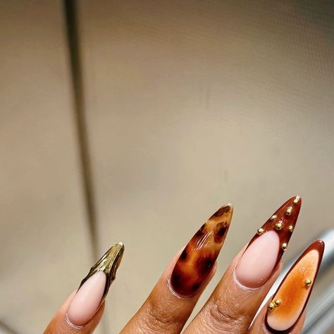 Tamara Renaye on Instagram: "New Fall Set 🤎🍂✨🫶🏾

Inspo • @miranaildit" Tamara Renaye, Nails, On Instagram, Color, Instagram