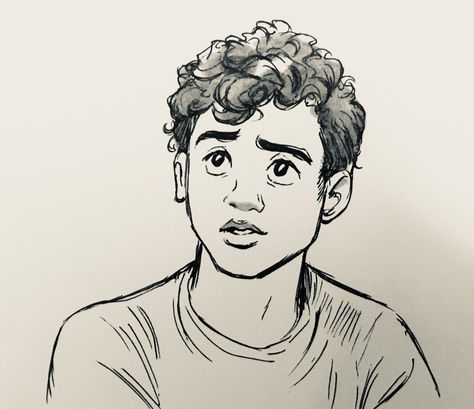 Bev Johnson on Twitter: "#ToAllTheBoysIveLovedBefore… " Sketch Hair, Boy Hair Drawing, Character Moodboard, Curly Hair Cartoon, Bev Johnson, Drawing Male Hair, Artistic Drawings, Journal Things, Noah Centineo