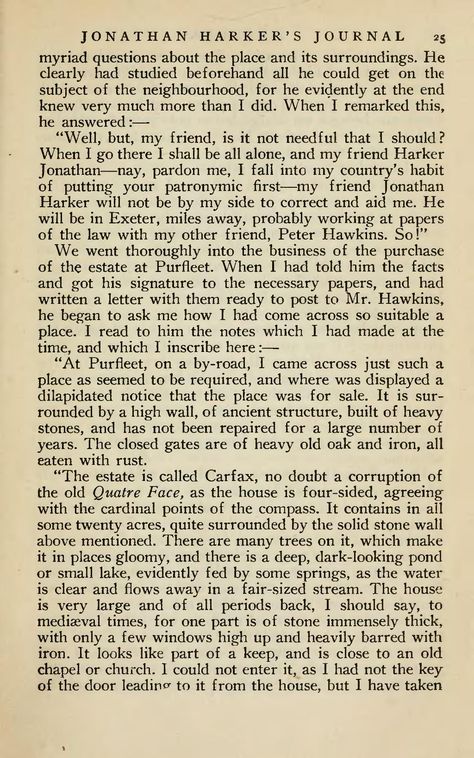 page from Dracula, by Bram Stoker Dracula By Bram Stoker, Dracula Book, Dracula Art, Bram Stoker's Dracula, Bram Stoker, Journal Entries, Dracula, Book Pages, I Fall