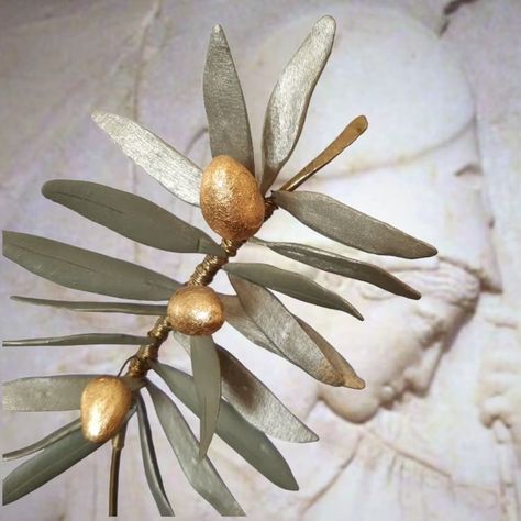 Golden & Green Ceramic Olive Branch on Wooden Base Symbol οf Peace Olive Tree Decor Sculpture Olive Artwork Greek Art Symbolic Gift - Etsy Turkey What Does The Olive Branch Symbolize, Olive Branch Symbolism, Olive Artwork, Olive Tree Decor, Olive Branch Print, Vintage Olive Branch Illustration, Olive Branch Design, Decor Sculpture, Golden Tree