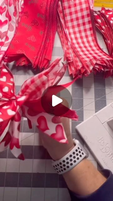 Hollie Hobbies on Instagram: "Crafting Love: DIY Valentine Ribbon Wreath Tutorial 💖 #ValentineCrafts #DIYDecor#ribbonwreath #diywreaths#valentinesdıy#holliehobbies #diycraftsnmore#valentinescrafts" Valentine Bows For Wreaths, Diy Valentine Door Decorations, Valentine Ribbon Wreath Diy, Valentines Wreaths Diy, Diy Valentines Wreath Front Doors, How To Make A Ribbon Wreath Step By Step, Valentines Decorations For Home Diy, Valentine Wreaths Diy Easy, Ribbon Crafts Diy Decoration