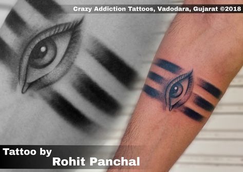 Third Eye Tattoo, Third Eye Tattoos, Wing Tattoo Men, Trishul Tattoo Designs, Om Tattoo Design, Sunset Tattoos, Forearm Band Tattoos, Ganesha Tattoo, Band Tattoo Designs