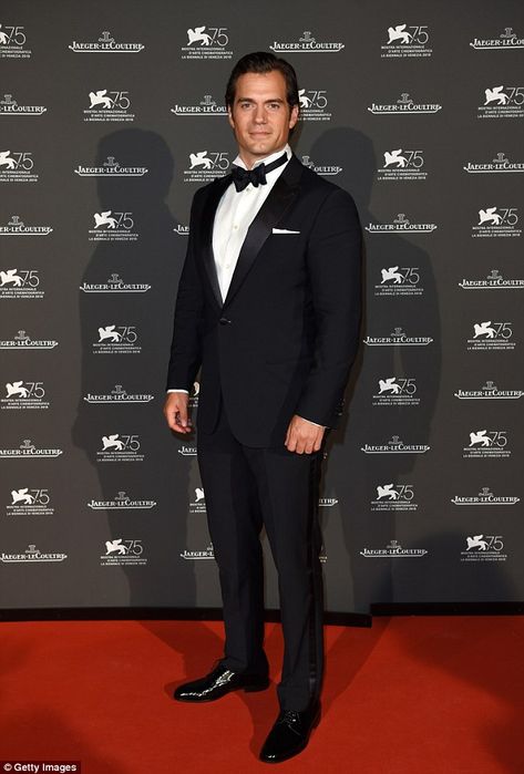 Moving on: The cancellation is said to have led the studio to rule out future cameos, with... #mancrush #henrycavill Henry Cavill Red Carpet, Superman Cape, Superman Henry Cavill, Henry Cavill News, Shirt And Tie, Venice Film Festival, Jenner Outfits, Jaeger Lecoultre, Gala Dinner