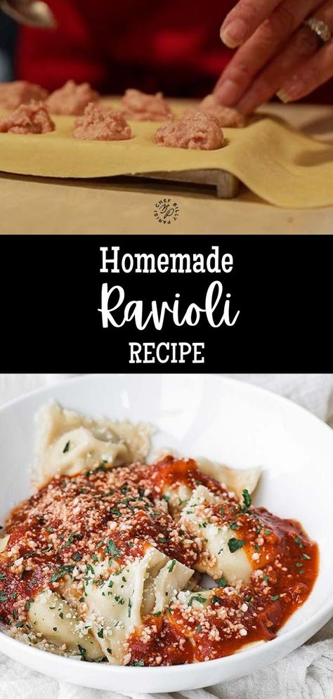 This delicious homemade ravioli recipe is stuffed with cheeses, seasonings, and ground beef for an amazing Italian meal. You will be blown away by the flavor of these tasty ravioli. Meat Ravioli Recipe, Beef Ravioli Recipe, Homemade Ravioli Recipe, Cheese Ravioli Recipe, Ravioli Recipe Homemade, Beef Ravioli, Homemade Pasta Recipe, Homemade Ravioli, Ravioli Recipe