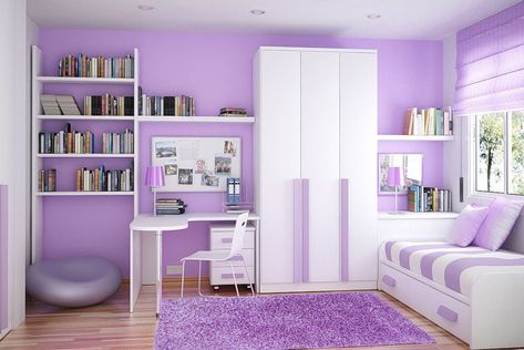 Contemporary Rugs Tirissa Purple | This contemporary styled … | Flickr Bedroom Ideas Lavender, Deco Violet, Purple Girls Bedroom, Girls Bedroom Paint, Purple Room Decor, Small Kids Room, Purple Bedrooms, Purple Bedroom, Decor Ikea