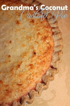 Coconut Pie Recipe, Custard Pie Recipe, Coconut Custard Pie, Coconut Pie, Coconut Custard, Custard Recipes, Famous Recipe, Custard Pie, Coconut Recipes